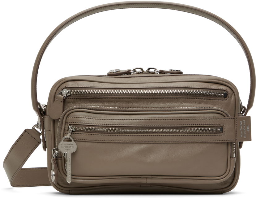 Torba za čez ramo Acne Studios Acne Studios Camero Party Leather Shoulder Bag Siva | C10240-