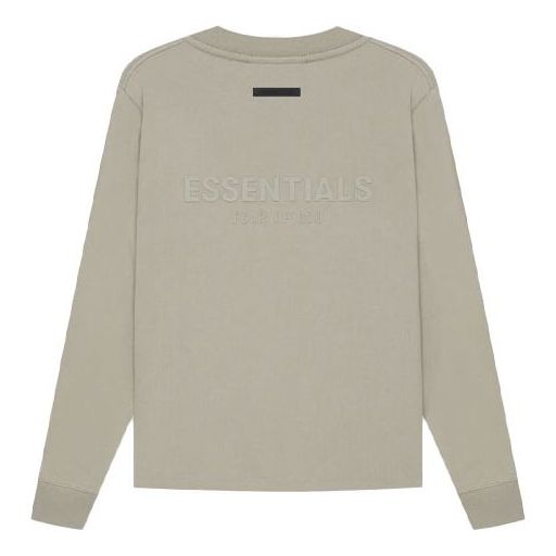 Pleteni pulover Fear of God Essentials Long Sleeve T-Shirt Siva | FOG-SS21-585