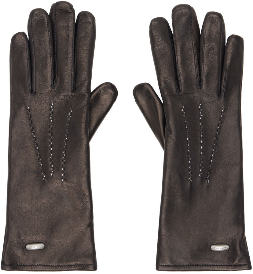 Rokavice OUR LEGACY Leather Gloves Črna | A4248HEB