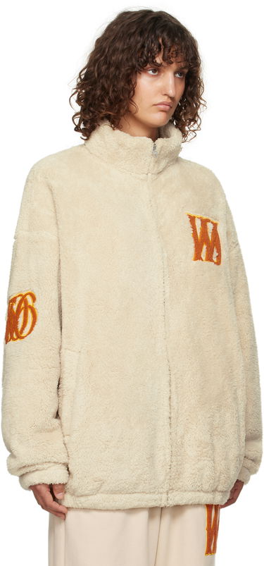 Pulover We11done We11done Bouclé Logo Fleece Jacket Bež | WD-TJ3-24-821-U-BG, 1