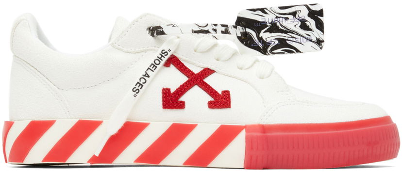 Superge in čevlji Off-White Vulcanized Low "White & Red" Bela | OMIA085R21LEA0020125
