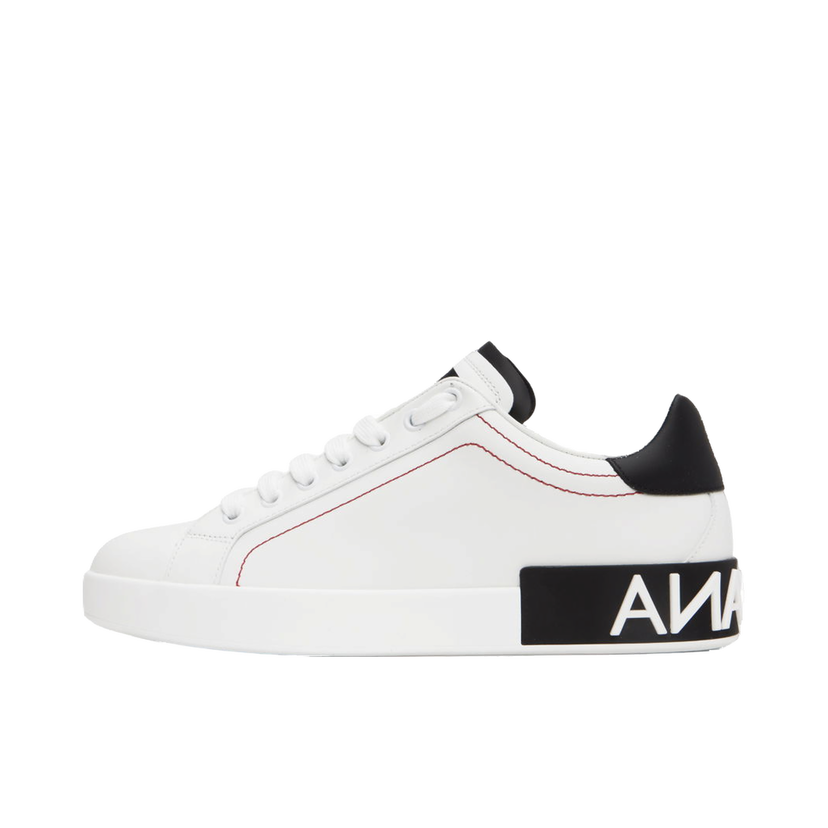 Superge in čevlji Dolce & Gabbana White Embossed Sneakers Bela | CS2216AH526