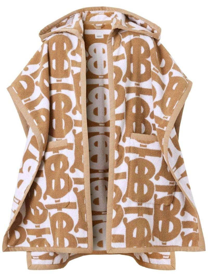 Plašči Burberry Burberry Jacquard Hooded Towel Cape Rjava | 8056550