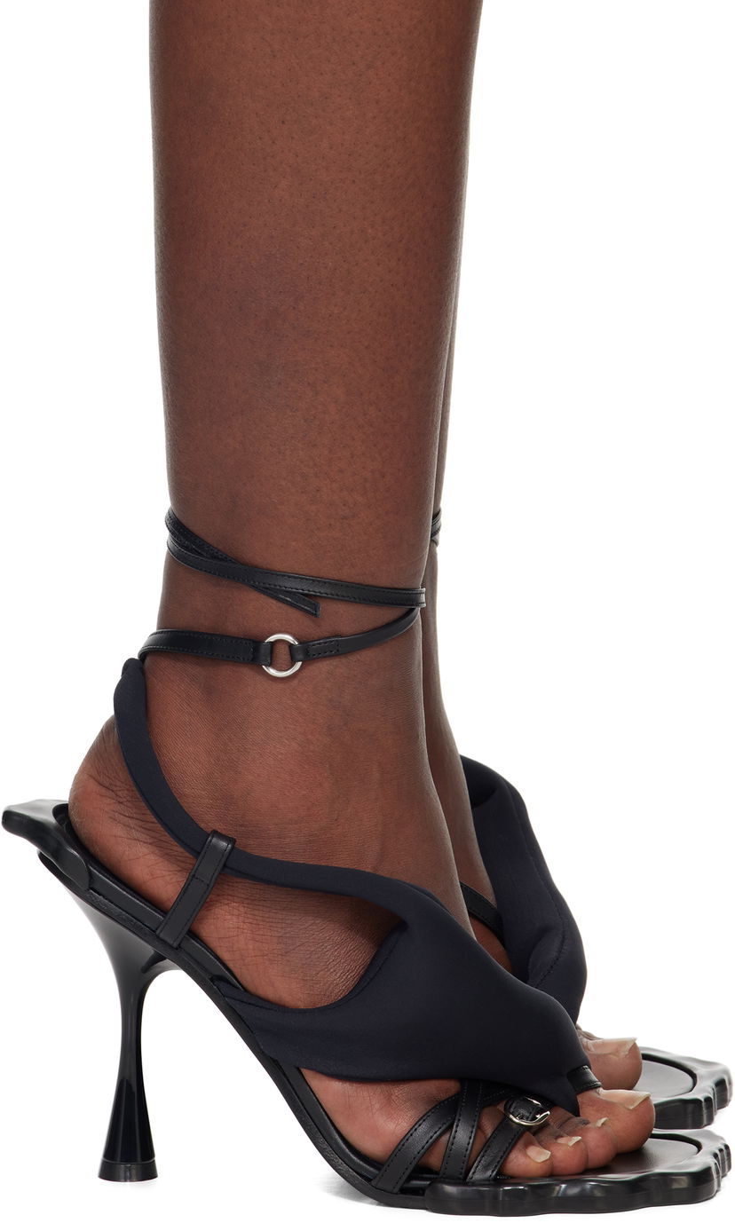 Nega čevljev Ottolinger Ottolinger Flower Heeled Sandals Črna | 13190013102