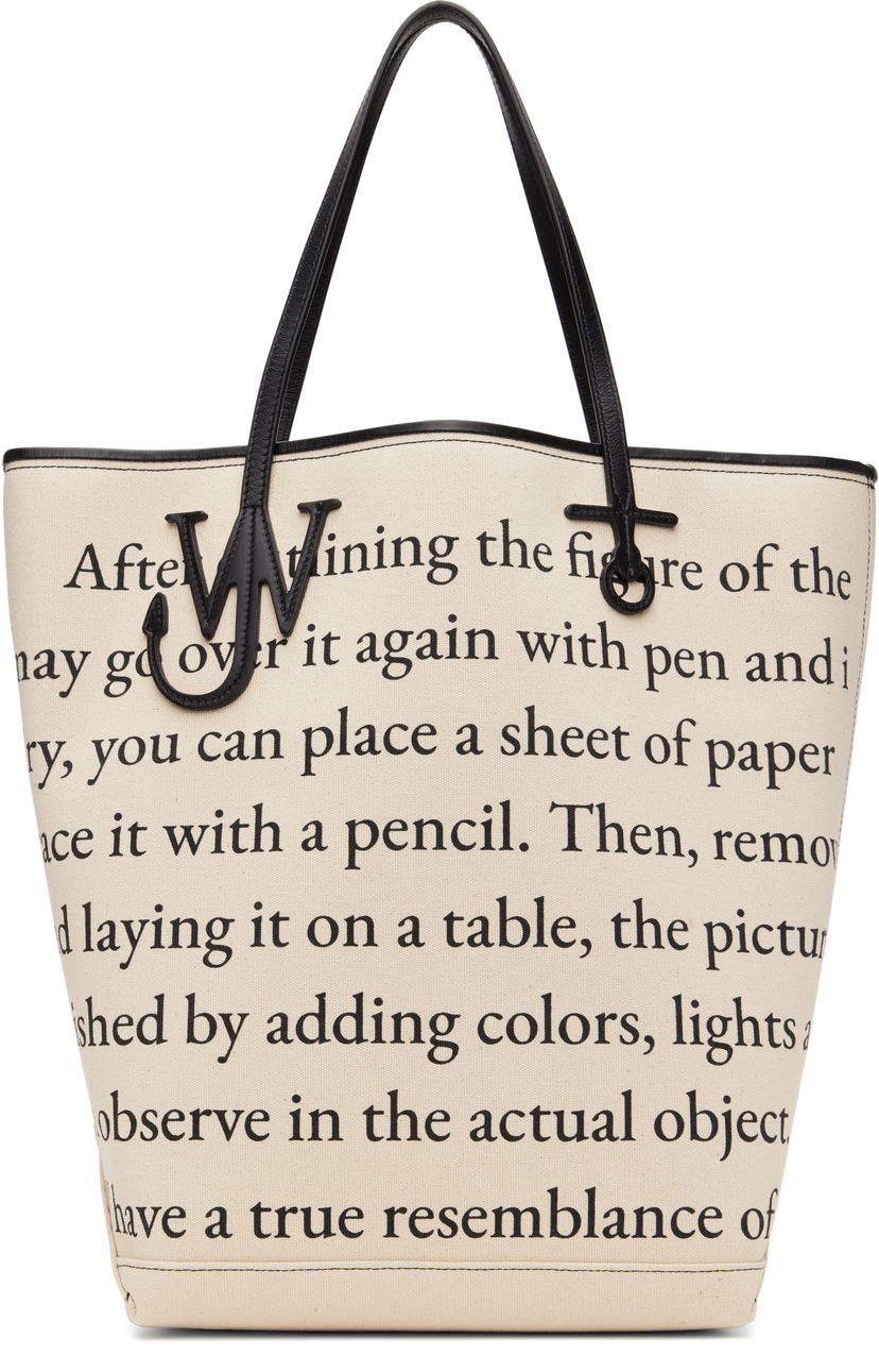 Tote bag JW Anderson JW Anderson Anchor Tall Tote Bag Bež | HB0734-FA0455