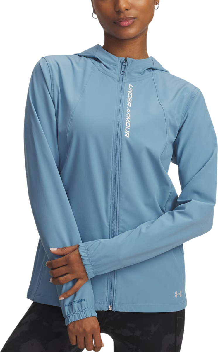 Jakna Under Armour Under Armour UA OutRun the STORM Hooded Jacket Modra | 1377043-418
