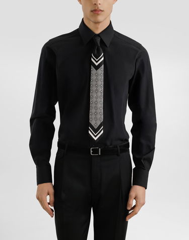 Pasovi Dolce & Gabbana Dolce & Gabbana Micro-Design and Logo Twill Tie Črna | GT149EG0WV5HH8RN, 3