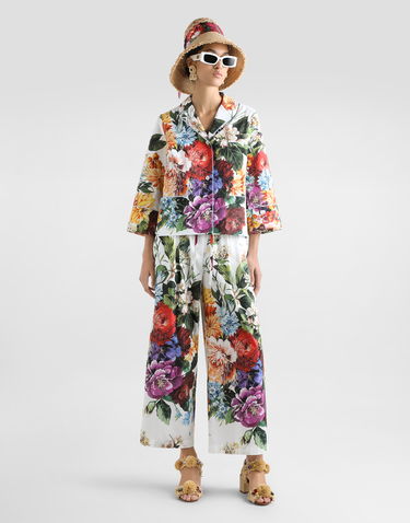 Hlače Dolce & Gabbana Dolce & Gabbana Flower Bouquet-Print Poplin Culottes Večbarvna | FTDCXTHS5TRHA5PC, 1