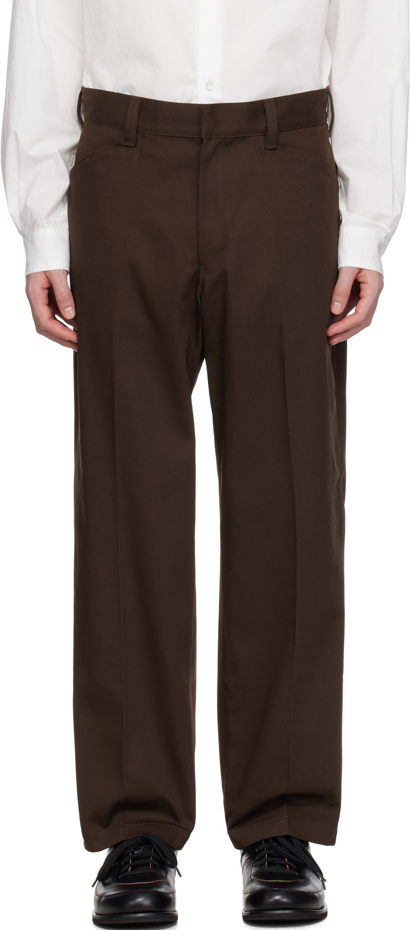 Hlače Neighborhood Neighborhood WP Wide Trousers Rjava | 251SPNH-PTM01