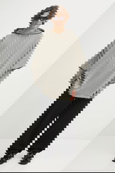 Pulover Rick Owens Rick Owens DRKSHDW Tommy Hustler Hoodie Siva | DU02E7271.FGMJGM, 4