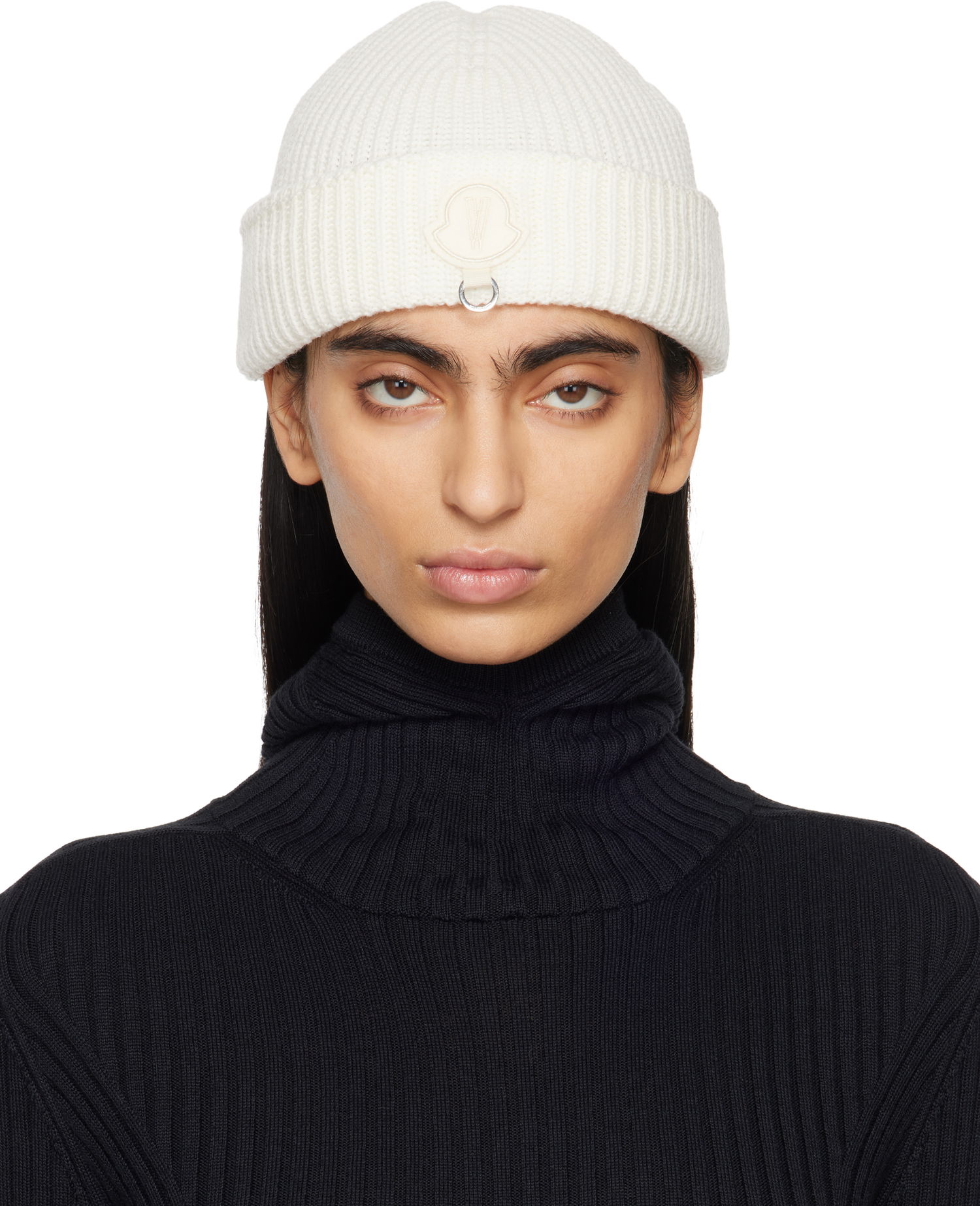 Beanie Moncler Willow Smith x Wool Beanie With Logo Patch Bela | J209T 3B00004 - M1131, 0