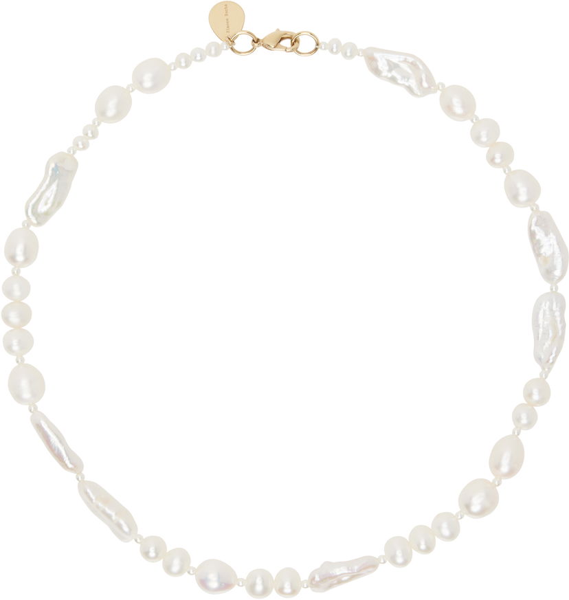 Ogrlica Simone Rocha Simone Rocha Legato Pearl Necklace Bela | NKS81 0913