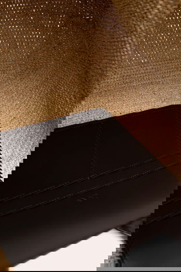 Tote bag GANNI GANNI Easy Shopper Medium Raffia Tote Bag Bež | A6823, 4