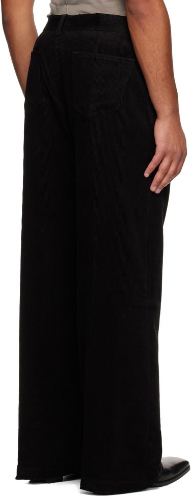 Hlače Rick Owens Corduroy Concordians Geth Trousers Črna | RU02E1333 MLC9, 2