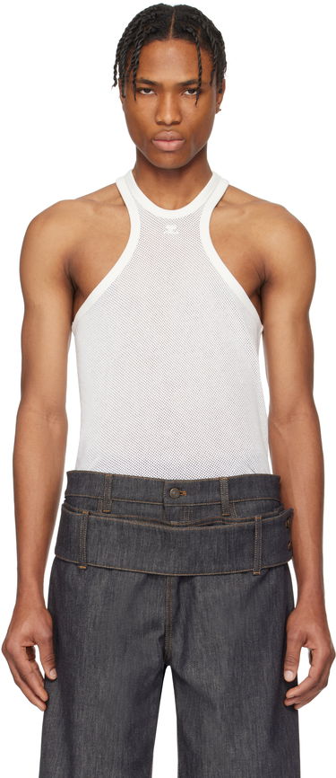 Majica brez rokavov Courrèges Courrèges Scuba Mesh Tank Top Bela | 125JDE095JS0069, 0