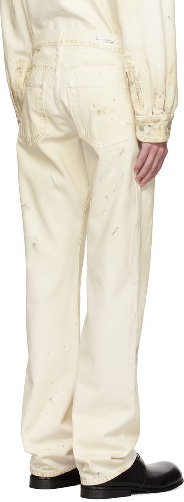 Kavbojke Helmut Lang Helmut Lang Low-Rise Painted Jeans Bež | O05DM201, 2