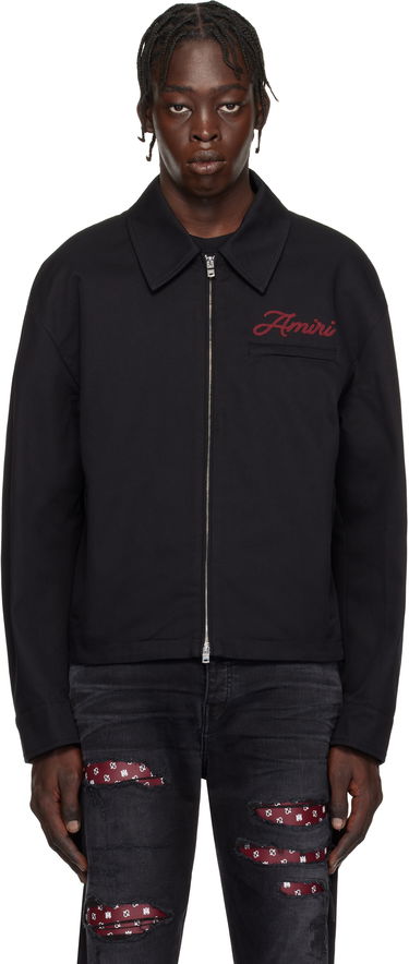 Jakna AMIRI Script Logo Zip Jacket Črna | AMOUBN1059, 0