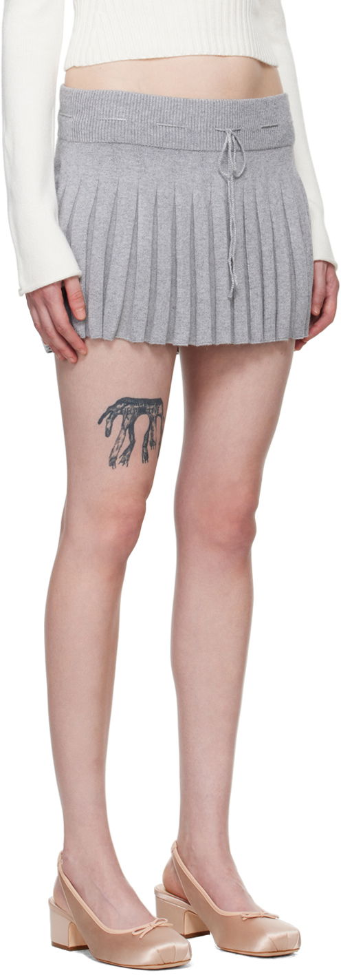 Krila GUIZIO Guizio Cielo Pleated Miniskirt Siva | H23610S020, 1