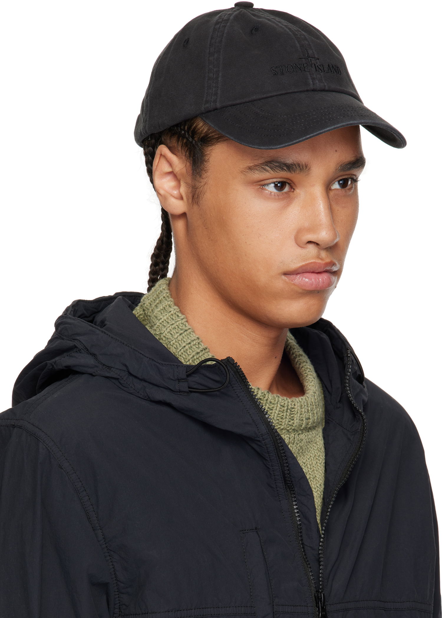 Kapa Stone Island Stone Island Brushed Cotton Gabardine Cap Črna | K1S15 9100002 S0106, 1