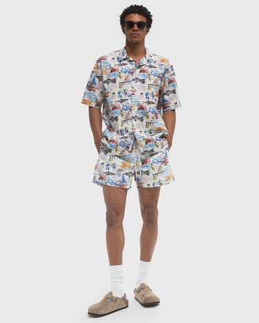 Kopalke Edmmond Studios Watercolor Print Beach Shorts Večbarvna | 125-70-06010, 2