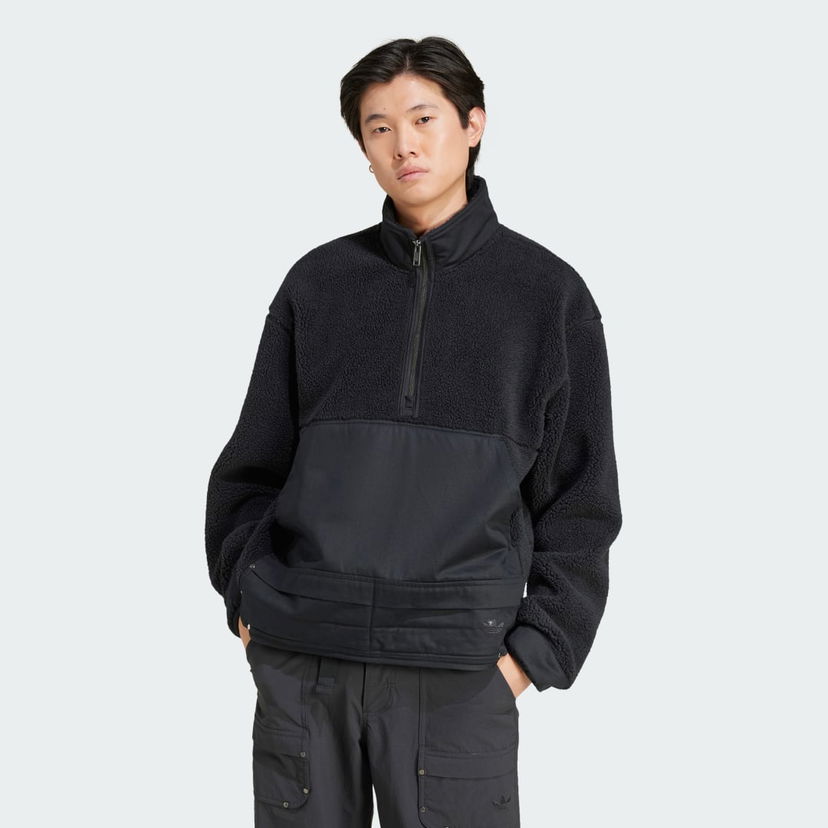 Pulover adidas Performance Fleece Half-Zip Pullover Črna | JC9596