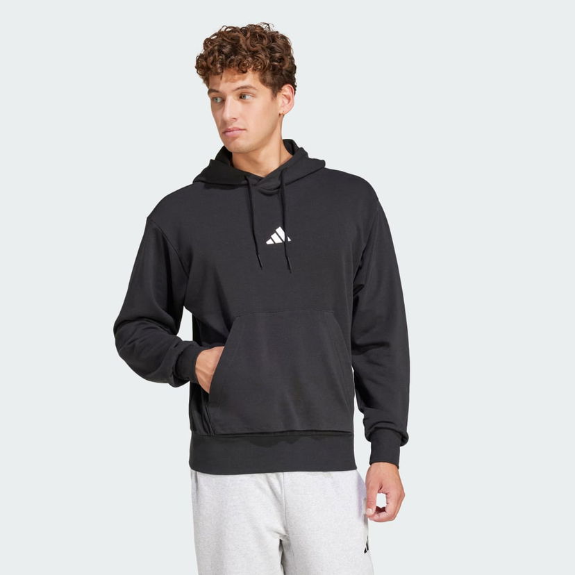 Pulover adidas Performance Essentials Feel Cozy Terry Hoodie Črna | JE3849