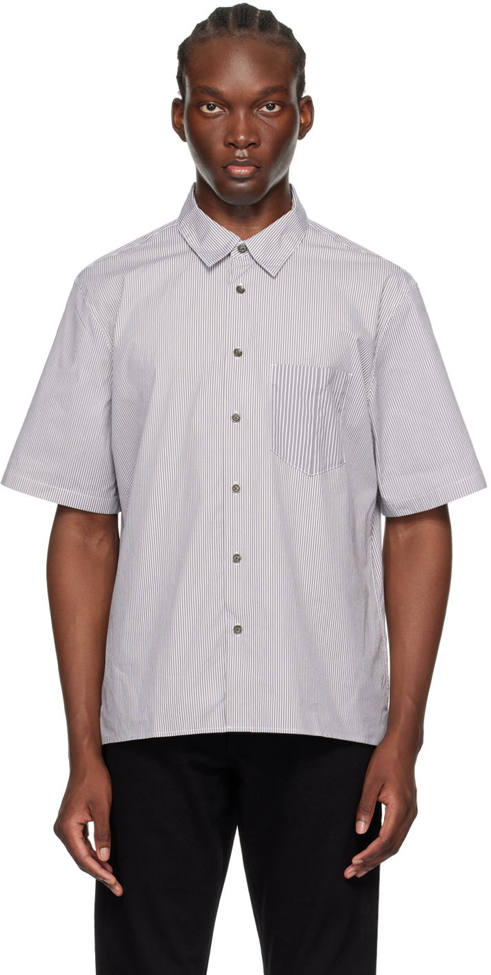 Srajce rag & bone rag & bone Dalton Striped Shirt Bela | MBW24PA018MSML