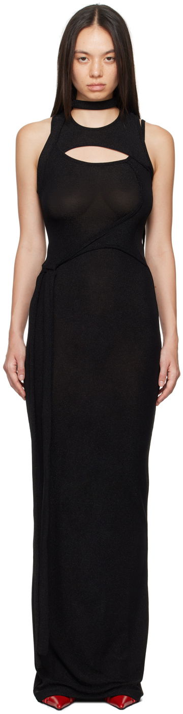 Obleke Ottolinger Ottolinger Layered Cutout Maxi Dress Črna | 1040304921