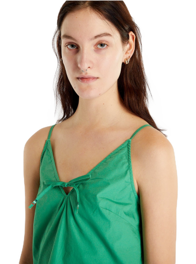 Majica brez rokavov Tommy Hilfiger Poplin Strappy Top Zelena | DW0DW15200 LY3