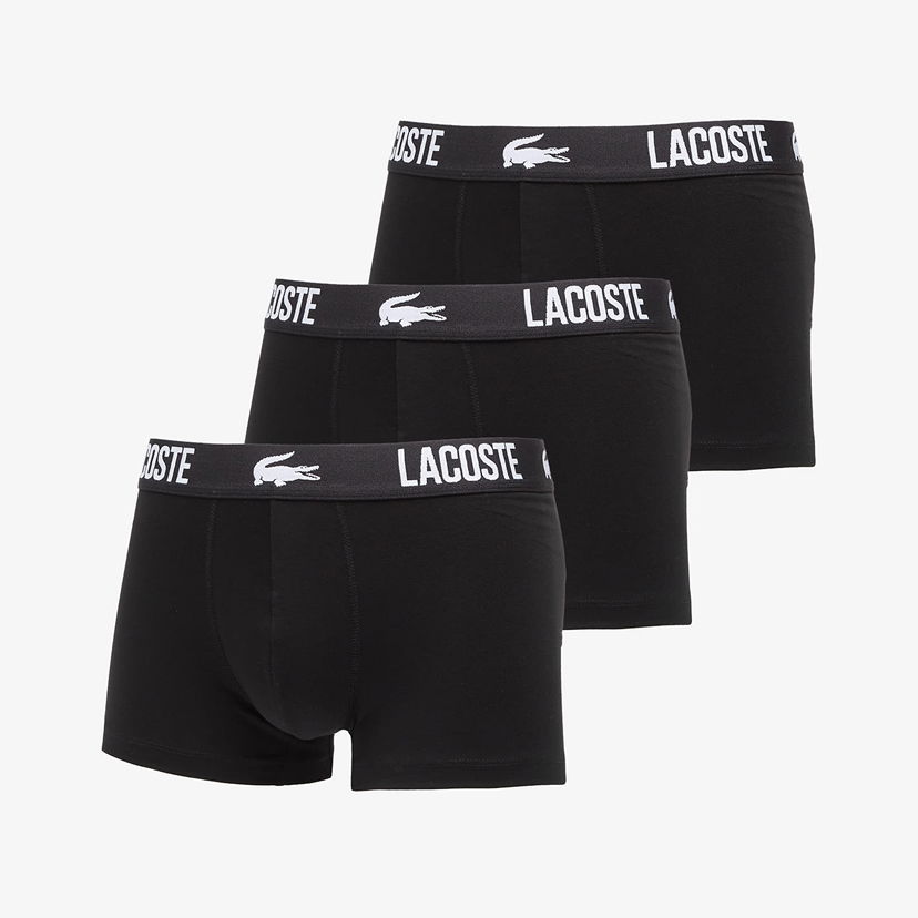 Boksarice Lacoste 3-Pack Trunk Black Črna | 5H2393 031