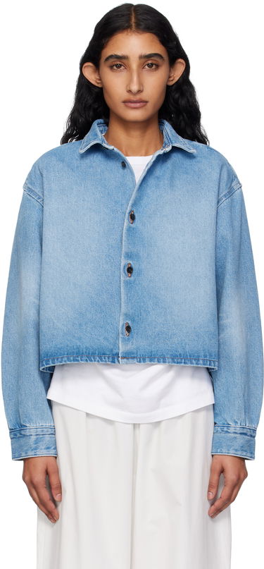 Srajce A.P.C. A.P.C. Sam Cropped Denim Shirt Modra | COHIC-F32022, 0