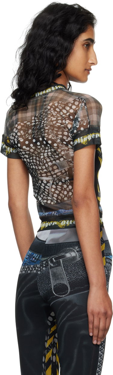 Majica Ottolinger Ottolinger Mesh Print T-Shirt Črna | 101-100401-04, 2