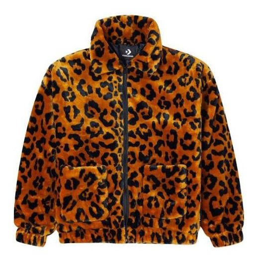 Bomber jakna Converse Converse Retro Leopard Print Loose Jacket Rjava | 10022557-A01