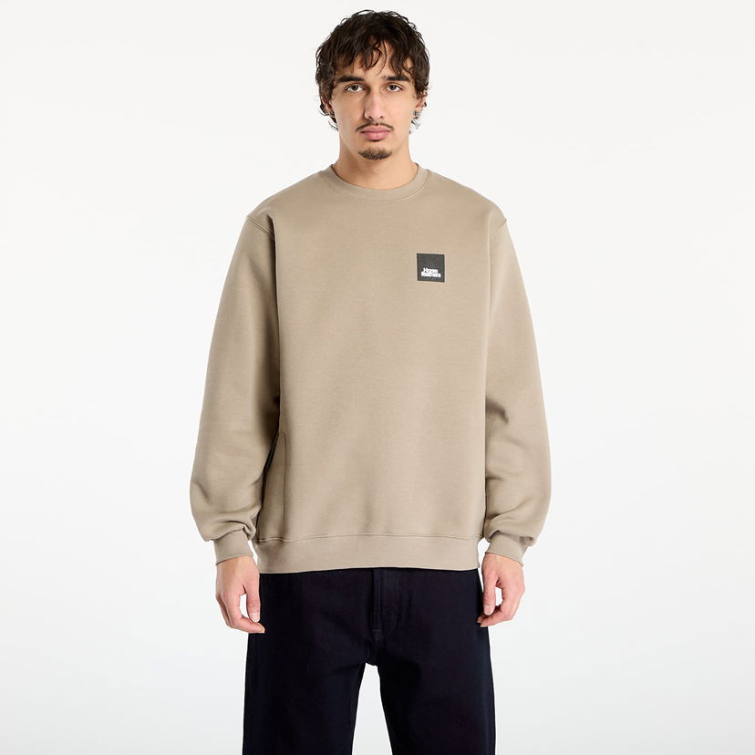 Pulover Horsefeathers Dunk Crewneck Sweatshirt with Patch Logo Bež | SM1225U