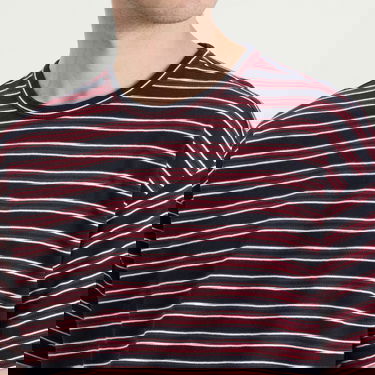 Majica YMC YMC Triple Stripe T-Shirt, Size Small Bordo | P6ZAH-90, 5