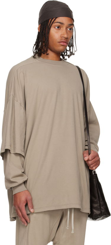 Pulover Rick Owens Concordians Tommy Hustler Layered Sleeve Oversized Sweatshirt Bež | DU02E7266 JDB, 1