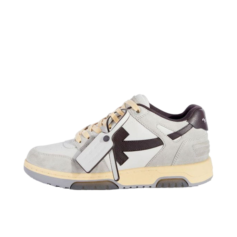Superge in čevlji Off-White Out Of Office OOO Low Tops Light Grey Anthracite Siva | OMIA189S24LEA0110511