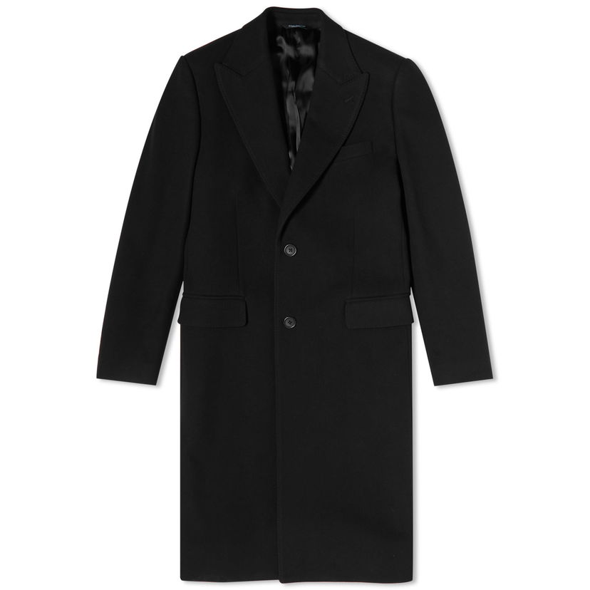 Plašči Dolce & Gabbana SB Wool Coat Black Črna | G036ITHUMJ2-N0000