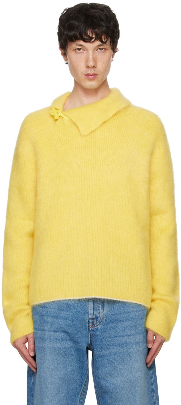 Pleteni pulover Jacquemus Yellow 'Le pull Marina' Sweater Rumena | 24H246KN511-2317