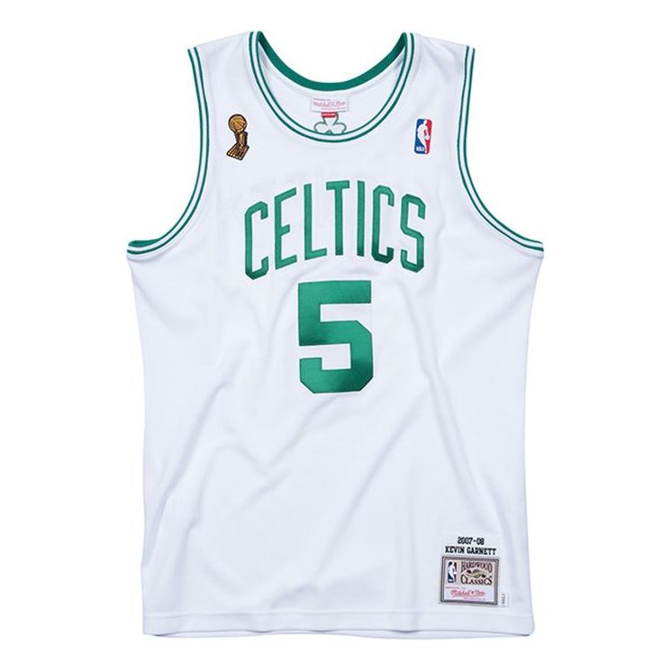 Dres Mitchell & Ness Mitchell & Ness Kevin Garnett Boston Celtics Jersey Bela | AJY4CP19122-BCEWHIT07KGA