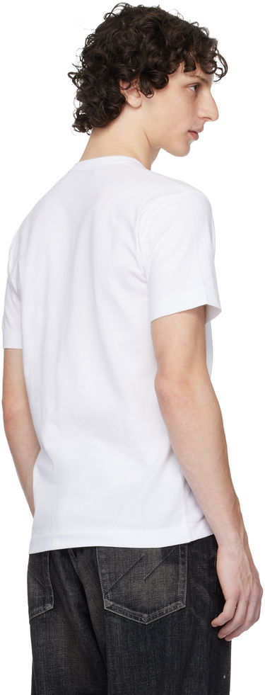 Majica Comme des Garçons Play Pastel Heart & Emblem Tee Bela | AX-T106-051, 2