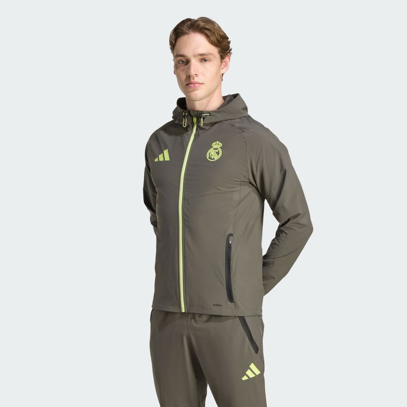 Jakna adidas Performance Real Madrid Tiro 25 Competition Travel Jacket Zelena | JV5322