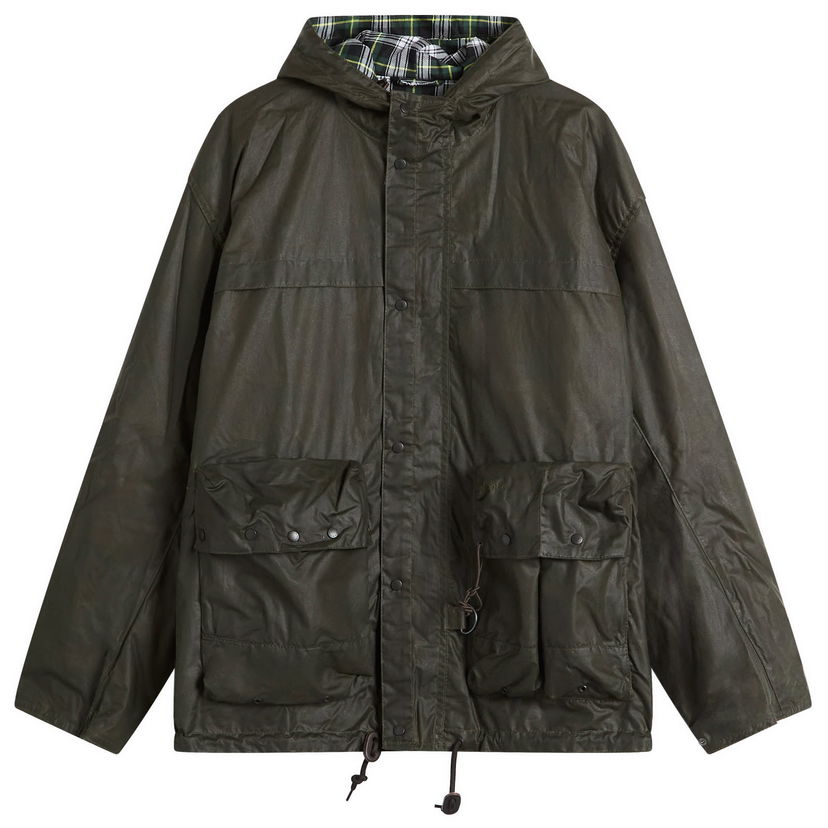 Vetrovka Barbour Heritage+ Modified Durham Wax Jacket, Size Large Zelena | MWX2448OL51