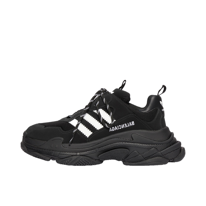 Superge in čevlji Balenciaga adidas x Triple S Black White W Črna | 712764W2ZB21090