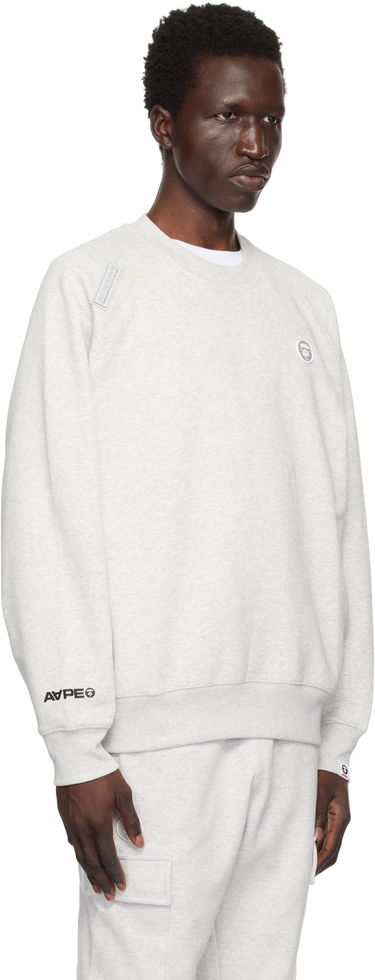 Pulover AAPE by A Bathing Ape AAPE by A Bathing Ape 'AAPE Now' Raglan Sweatshirt Siva | AAPSWMB319XANWH2, 1