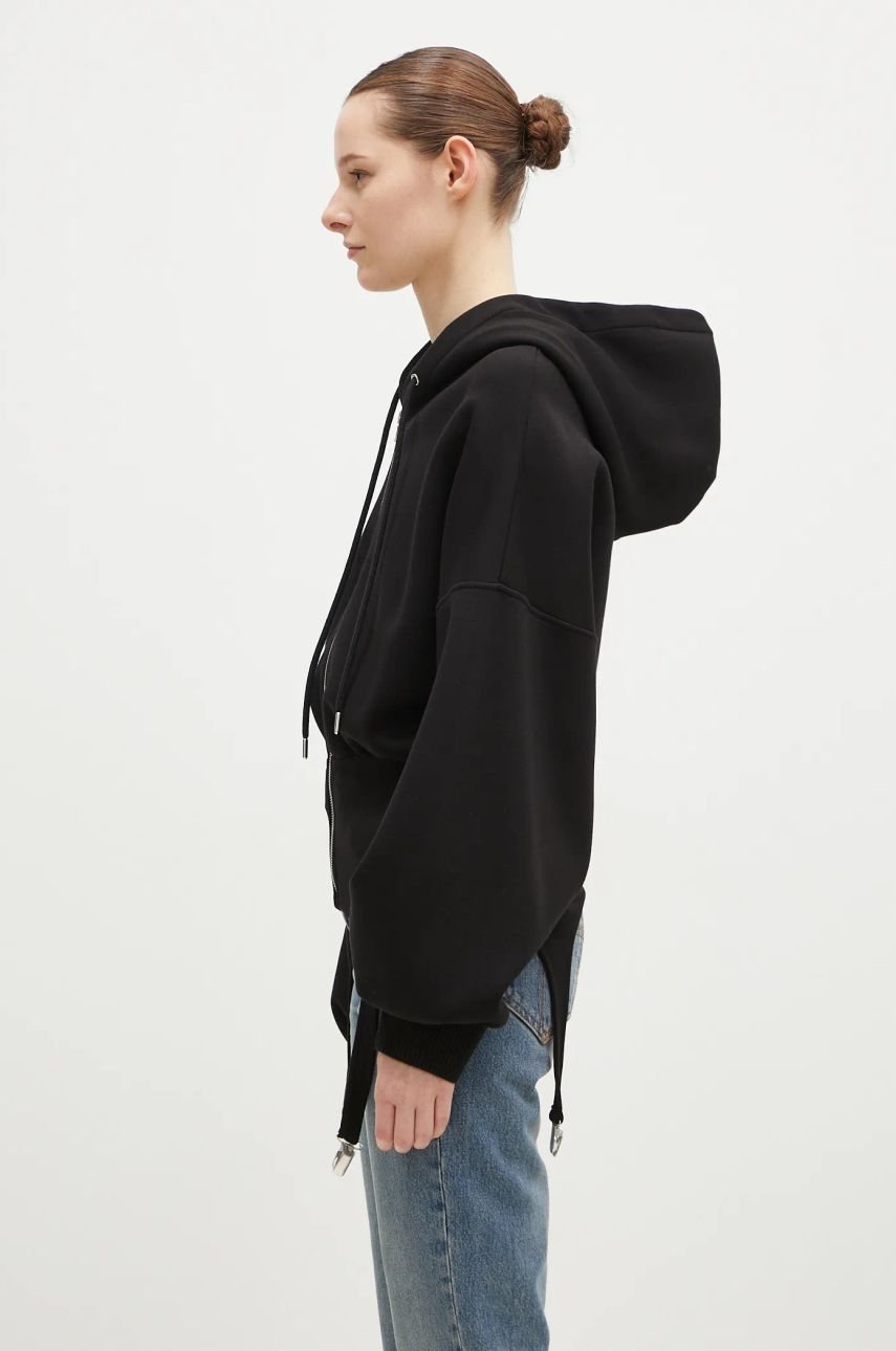 Pulover Fiorucci Fiorucci Neoprene Suspender Zip-Up Hoodie Črna | W01FMSHO268NE01BK01, 1