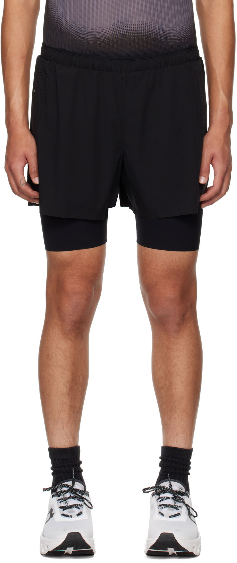 Kratke hlače Soar Running Dual Run Shorts Črna | SS6M-BLK