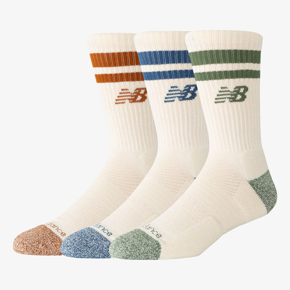 Nogavice New Balance Multicolor Crew Socks Bela | NBLAS35210AS3, 1