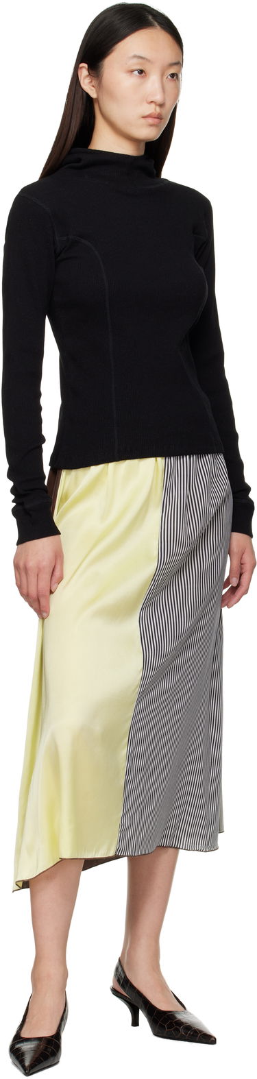Pulover Baserange Baserange Hanifa Ribbed Hoodie Črna | TTHH-RCR-AU25, 3