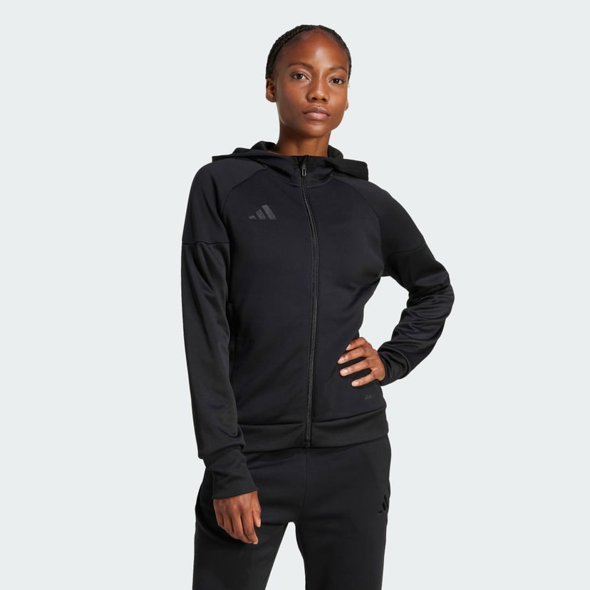 Pulover adidas Performance Tiro 25 Full-Zip Hoodie Črna | JD9079